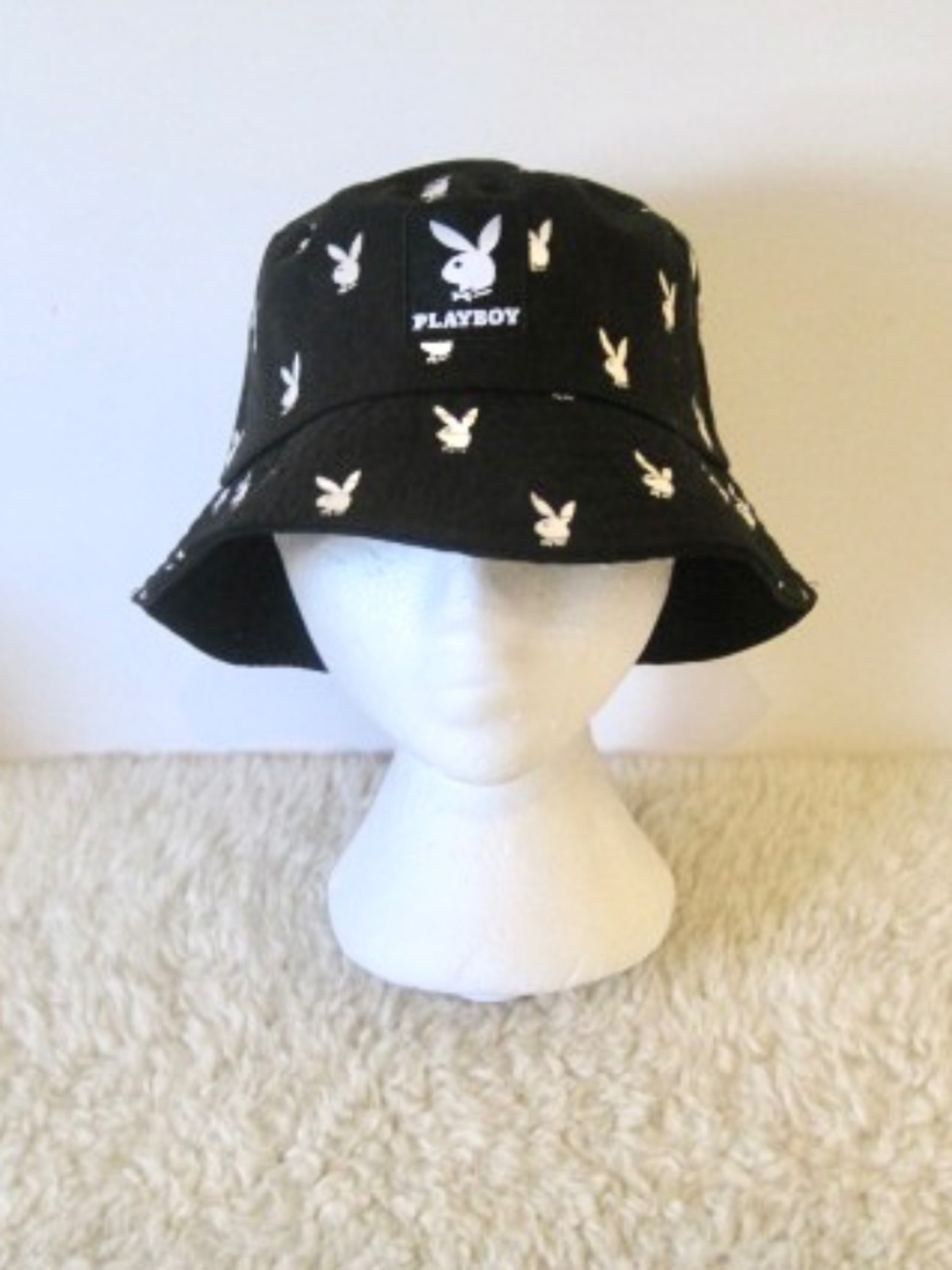 Playboy Rabbit Head Logo Bucket Hat